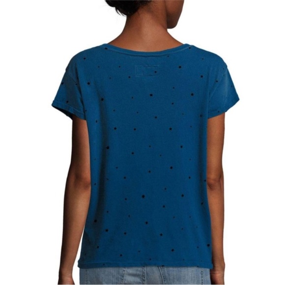 Current/Elliot The Crew Neck Limoges Falling Stars Short Sleeve T-shirt - Picture 2 of 6